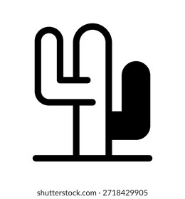 Ilustración de diseño de símbolo de Vector de icono de cactus