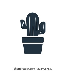 cactus icon vector in trendy flat style isolated on white background. Cactus plant symbol for your website design, logo, app, UI.