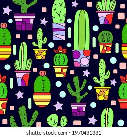 The Cactus Icon Wallpaper and Dark Background 