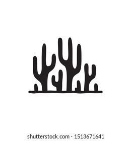 Cactus icon/logo design. Creative cactus icon design inspiration. can be used as symbols, brand identity, company logo, icon, or others. Color and text can be changed according to your need.