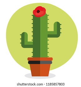 Cactus icons in a flat style.