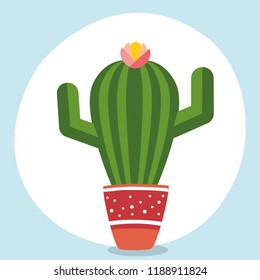 Cactus icons in a flat style.