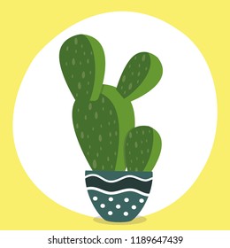 Cactus icons in a flat style.