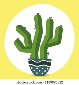 Cactus icons in a flat style.