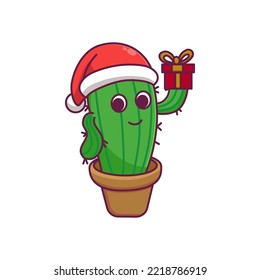 Cactus icons in a flat style on background. Home plants cactus in pots and with flowers.