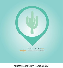 cactus icon.vector illustration.