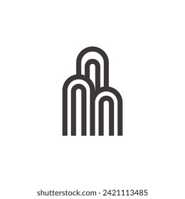 Cactus illustration design template element with blank background