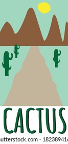 cactus illustration for Fashion print and Poster Prints vector pattern for t-shirts