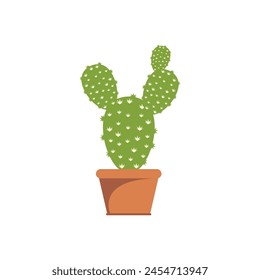 Cactus illustration flat design template
