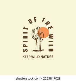 cactus illustration spirit of the wild design desert vintage