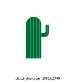 Cactus illustration with thorns and lines vector eps 10 high quality