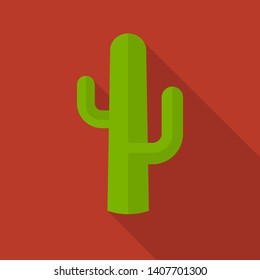 Cactus Illustration without Spike in Flat Design Style