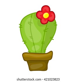 cactus isolated illustration on white background