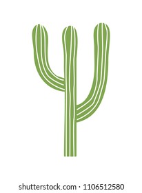 Cactus isolated on white background. Vector illustration.