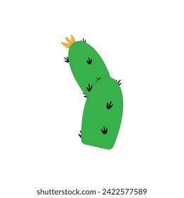 Cactus aislado en la ilustración del vector de fondo blanco