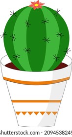 Cactus isolated vector illustration. Vector icon. Fall nature tree leaves. Vector art.