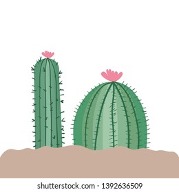 cactus in landscape isolated icon