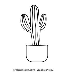 cactus line art cacti desert botanical illustration