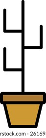 Cactus Line Filled Vector Icon Design