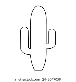 Cactus line icon. Vector illustration
