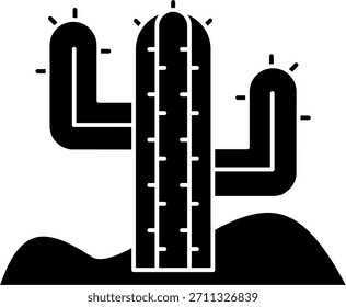 Design de ícone de vetor de linha de cacto