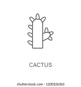 Cactus linear icon. Cactus concept stroke symbol design. Thin graphic elements vector illustration, outline pattern on a white background, eps 10.