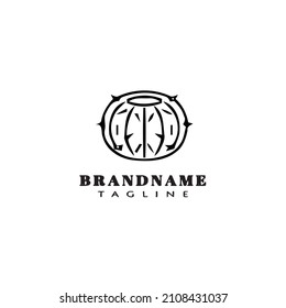 cactus logo cartoon design template icon black modern isolated vector