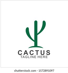 Cactus logo with creative concept. Icon cactus vector illustration