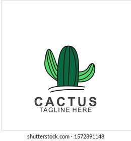 Cactus logo with creative concept. Icon cactus vector illustration