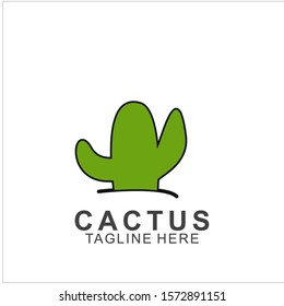 Cactus logo with creative concept. Icon cactus vector illustration