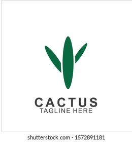 Cactus logo with creative concept. Icon cactus vector illustration