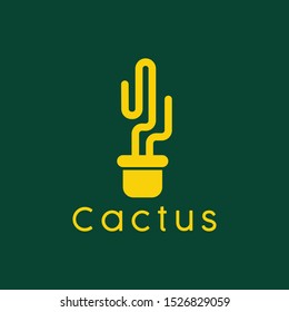 Cactus logo design badges vector Illustrations