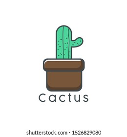 Cactus logo design badges vector Illustrations