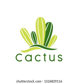 Cactus logo design badges vector Illustrations