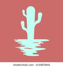 Cactus Logo Design Concept Vector