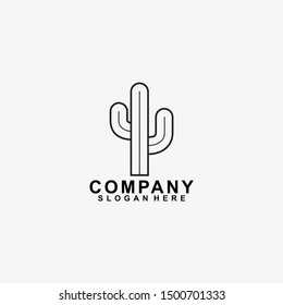 Cactus logo design. isolated in white background. modern design. vector illustration