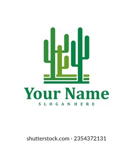 Cactus logo design Template. Creative Cactus logo vector illustration.