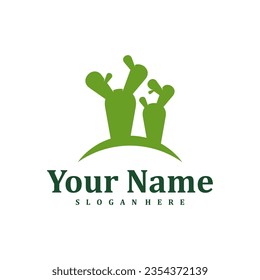 Cactus logo design Template. Creative Cactus logo vector illustration.