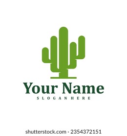 Cactus logo design Template. Creative Cactus logo vector illustration.