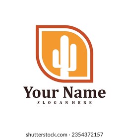 Cactus logo design Template. Creative Cactus logo vector illustration.