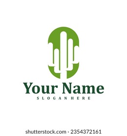 Cactus logo design Template. Creative Cactus logo vector illustration.