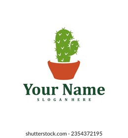 Cactus logo design Template. Creative Cactus logo vector illustration.