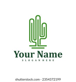 Cactus logo design Template. Creative Cactus logo vector illustration.