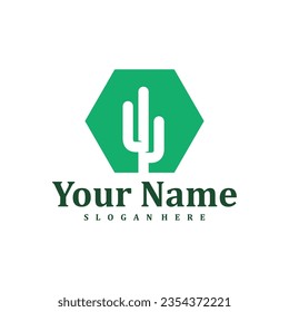 Cactus logo design Template. Creative Cactus logo vector illustration.
