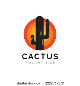 Cactus Logo Design Template vector