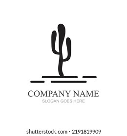 Cactus logo design vector Illustrations