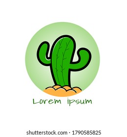 Kaktus Logo Design, Naturdesign, einfaches Design.