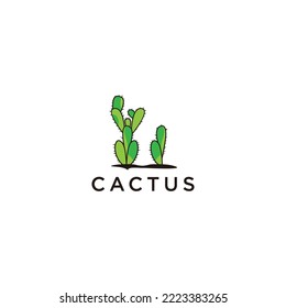 Cactus  logo icon design template
