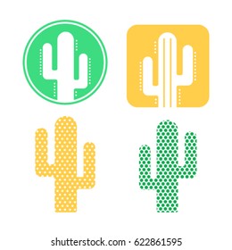 CACTUS LOGO ICON SYMBOL SET