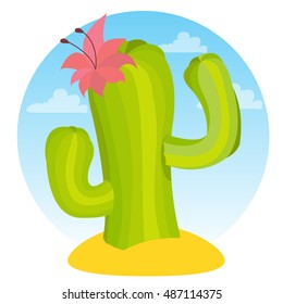 Cactus logo. Plants of the desert.